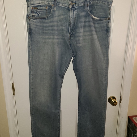 RALPH LAUREN POLO VARICK SLIM STRAIGHT JEANS 38X32 DENIM 38 - Picture 1 of 3